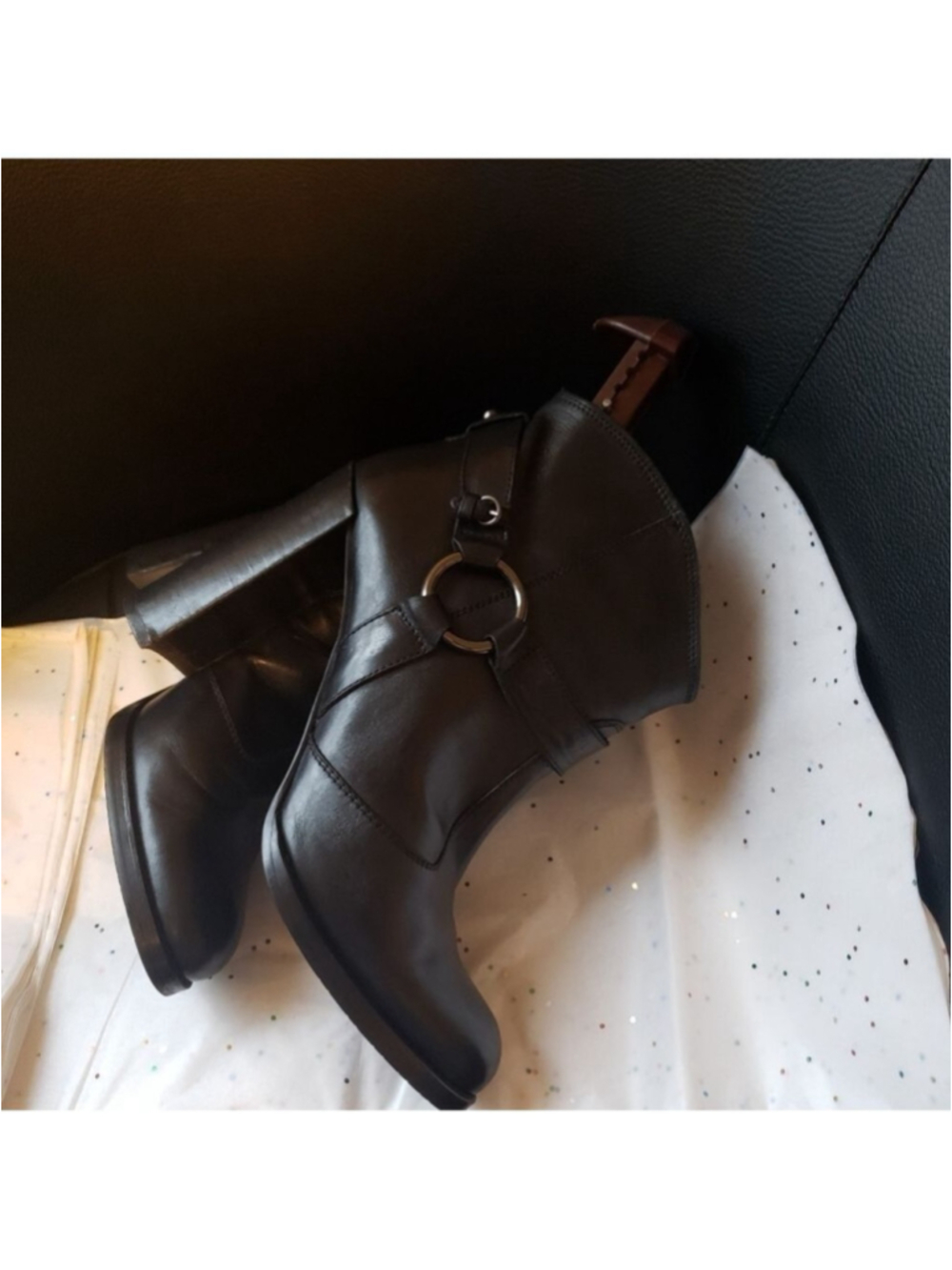 HP. Stuart Weitzman Leather Bootie - Picture 3 of 16